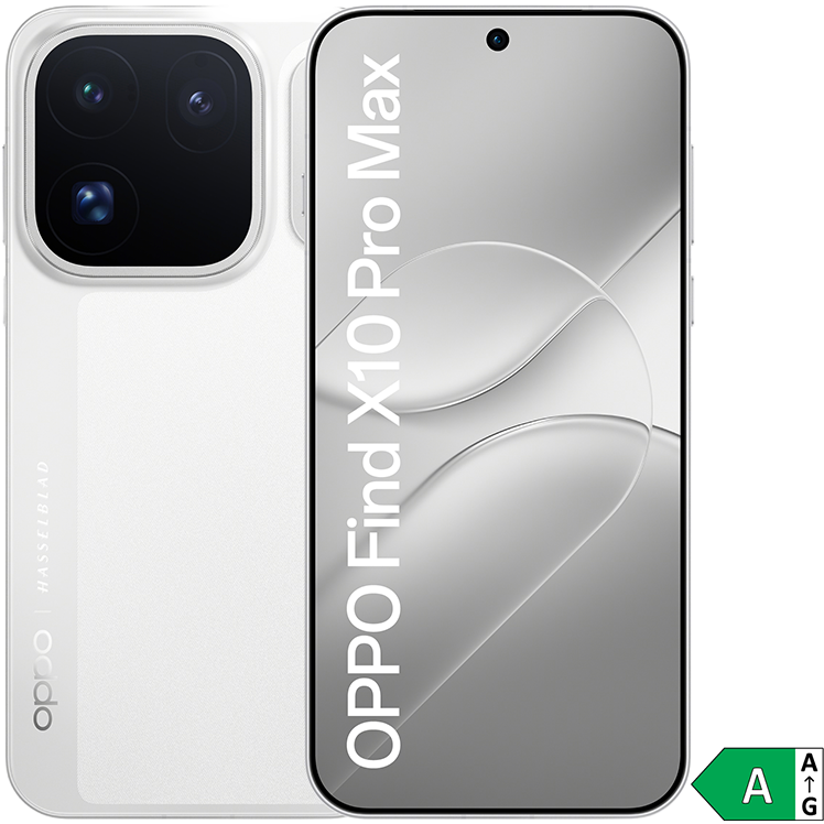 OPPO Find X10 Pro Max vit med energietikett
