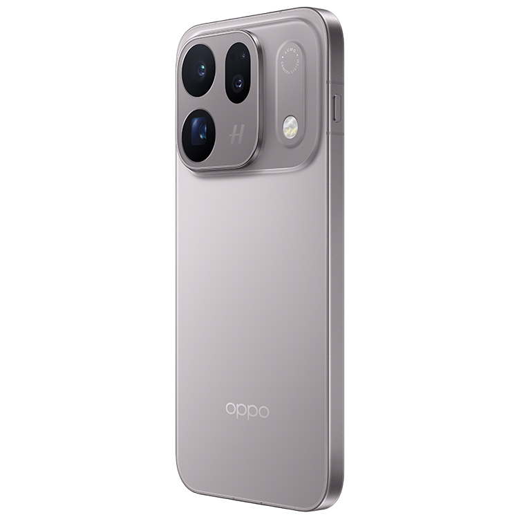 OPPO Find X10 i grått, annan sned bakvy