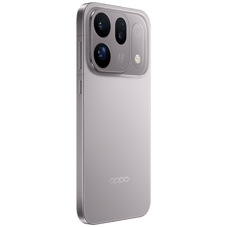 OPPO Find X10 i grått, sned vy bakifrån
