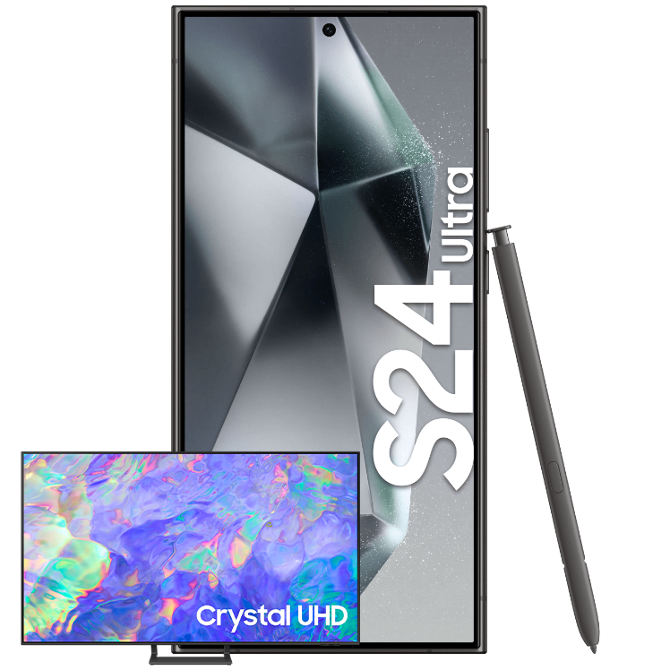 Samsung Galaxy S24 Ultra TitaniumBlack Framsida Penna tv