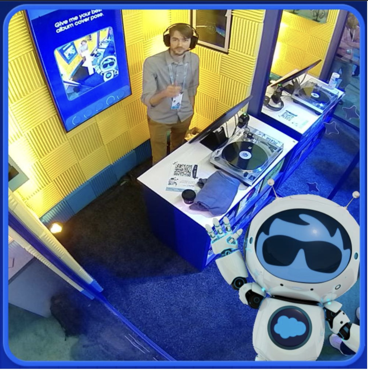 Asher Best in the Agentforce Voice Booth