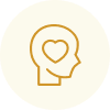 Head with a heart icon