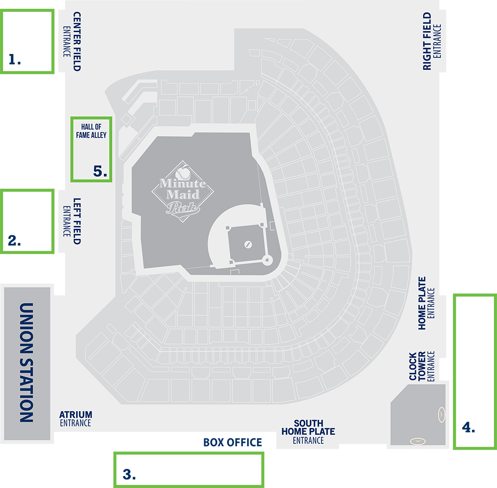 Map for Minute Maid Park Brick Locator