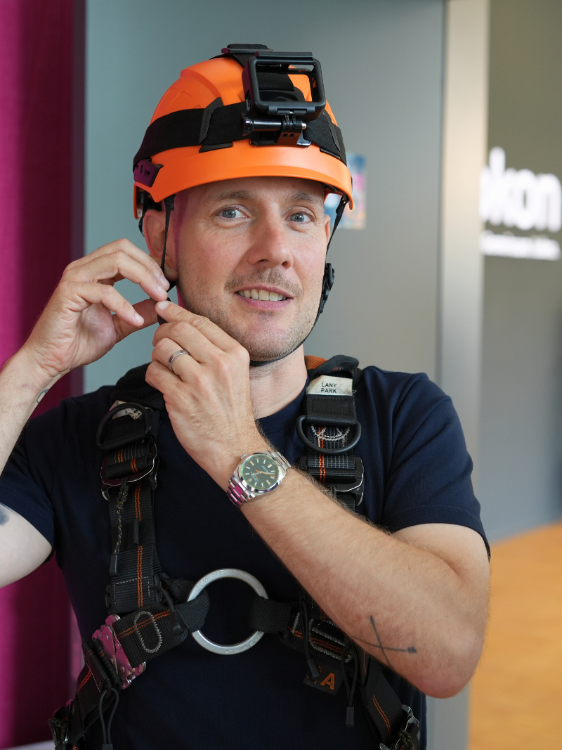 Oli.P in climbing gear