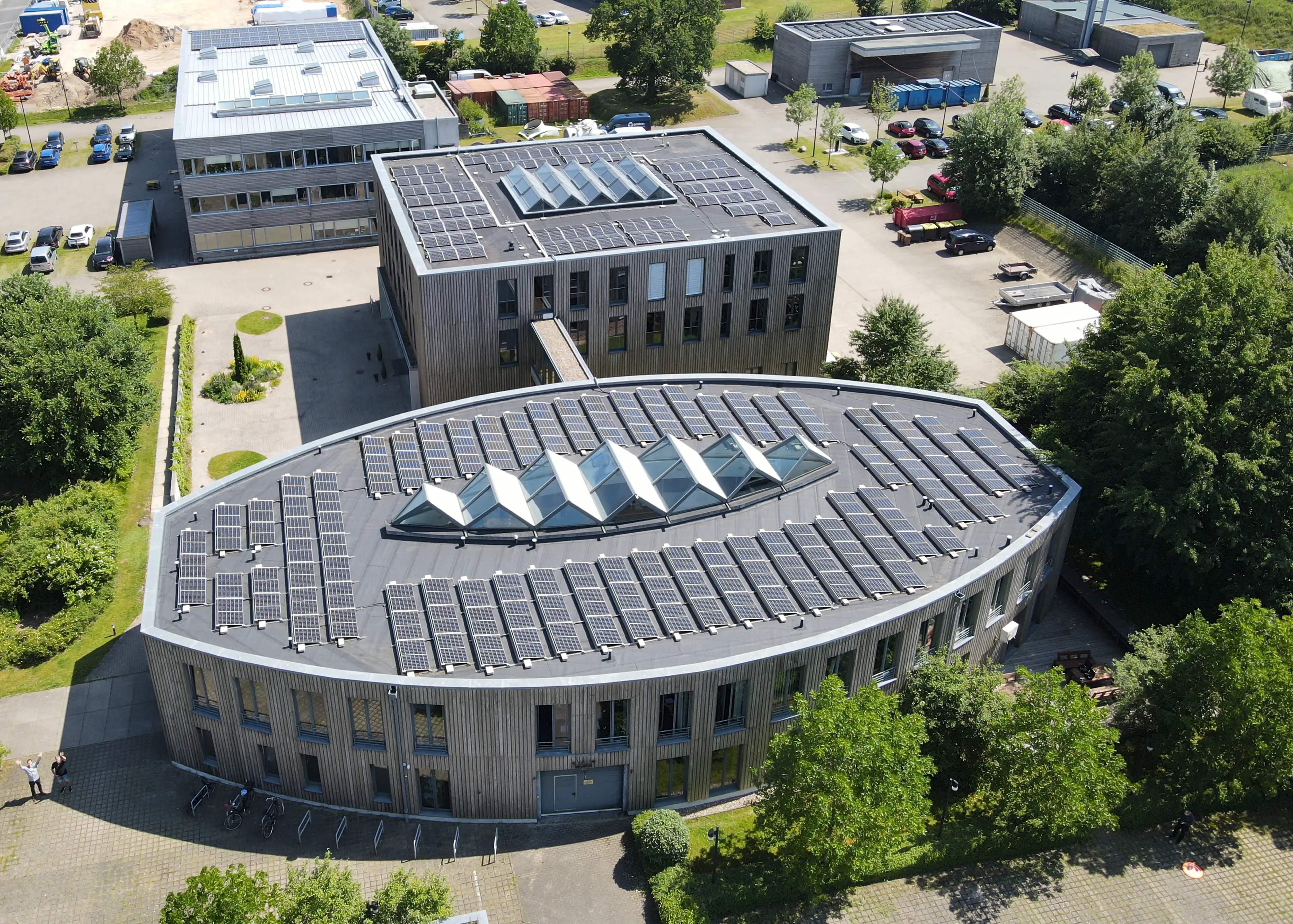 Firmensitz der Prokon eG in Itzehoe in der Luftaufnahme