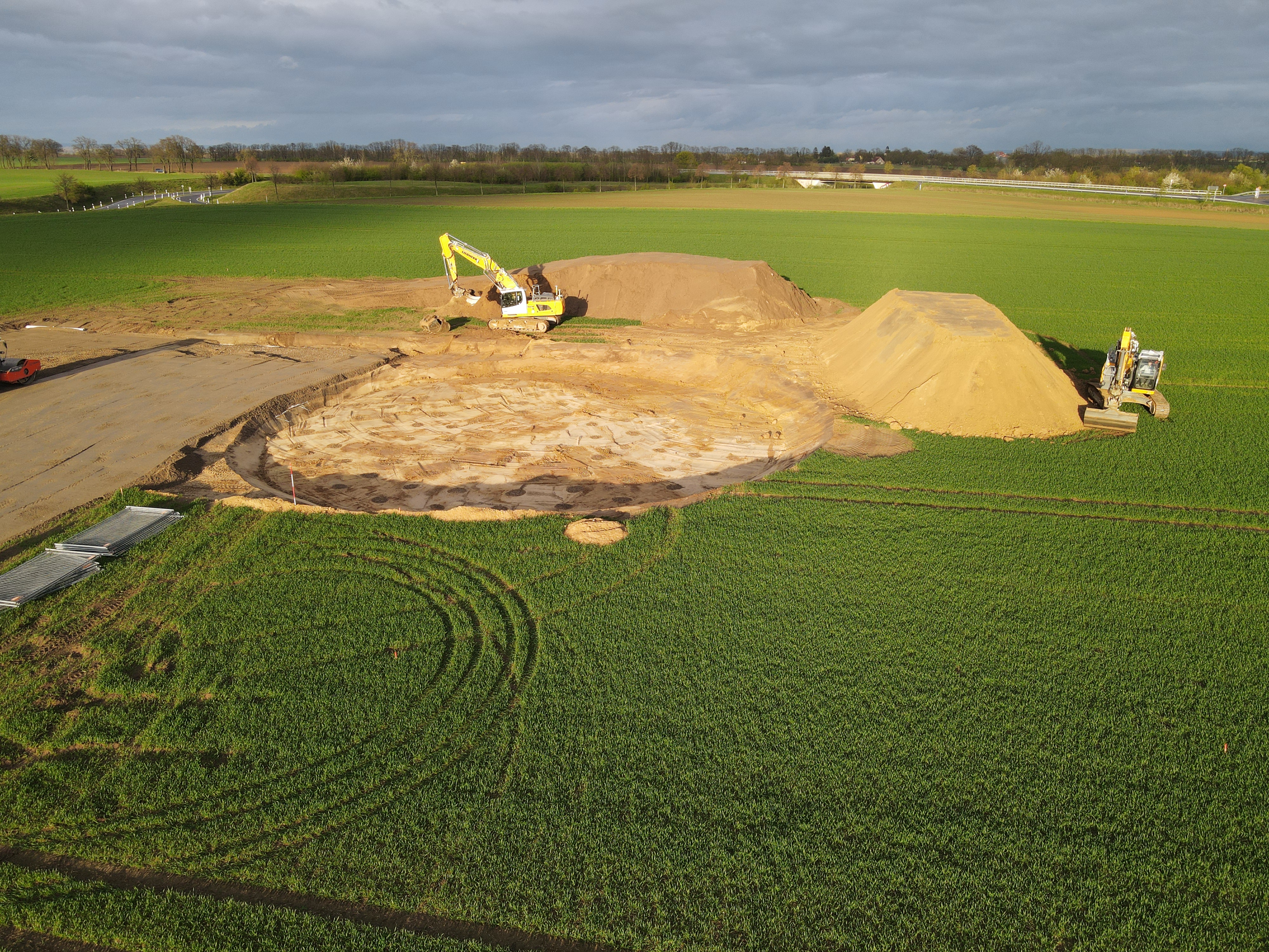 Bilder vom Bau und Betrieb des Windpark Friedersdorf: Bild 1