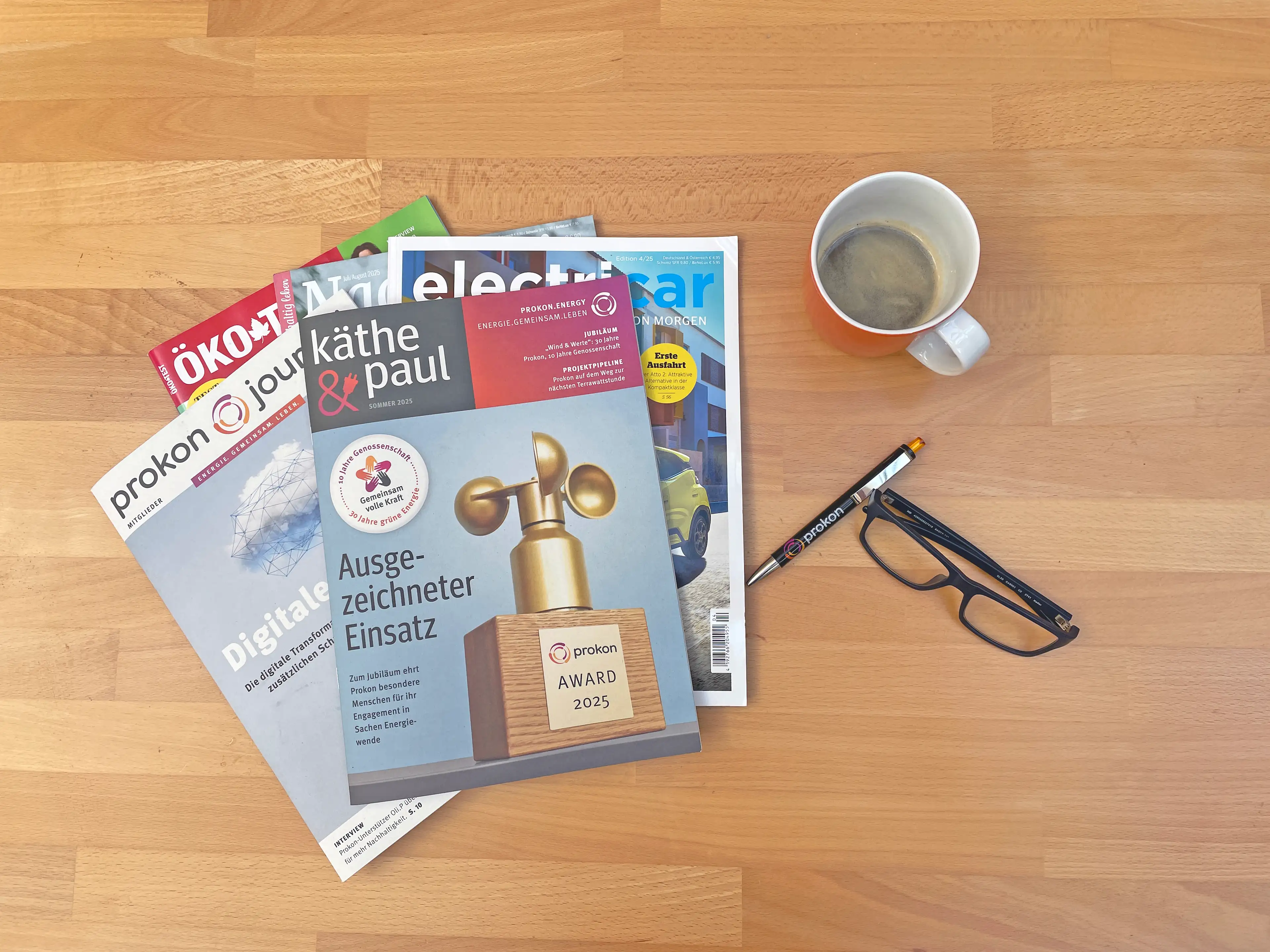 Lesen des Prokon-Magazins