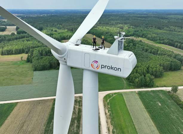 Technician at a facility in the Rusiec II wind farm.