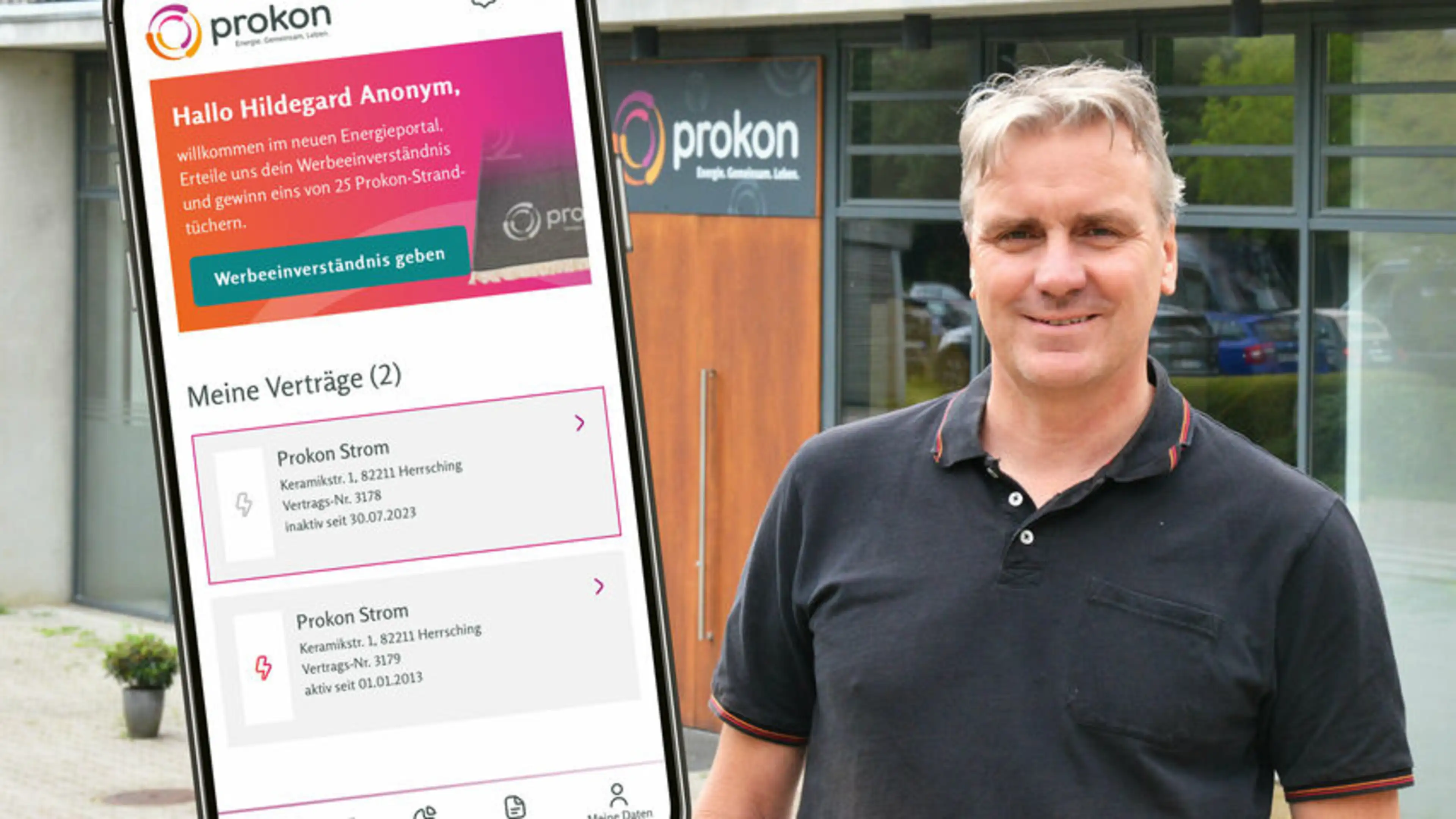 Design of the new energy portal 2024 on the smartphone