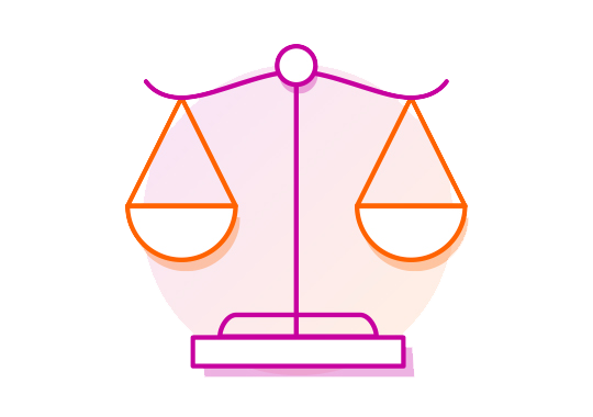 Illustration einer Waage