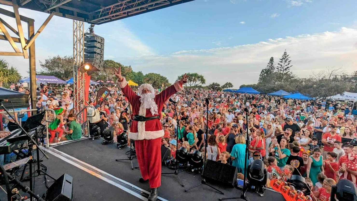 Santa at Kawana Carols by the Beach, Christmas on the Sunshine Coast