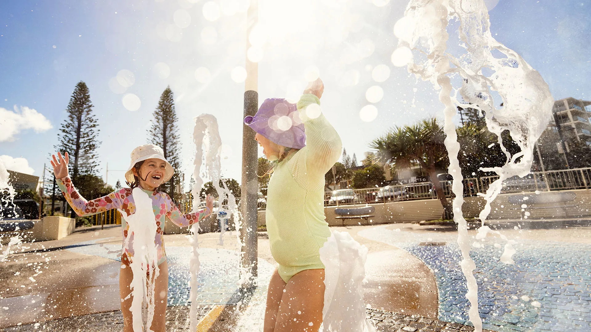 Kings Beach fountain and waterpark, Caloundra