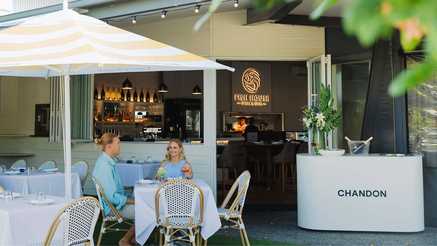 Dining at Fish House Steak & Grill, Mooloolaba, Sunshine Coast