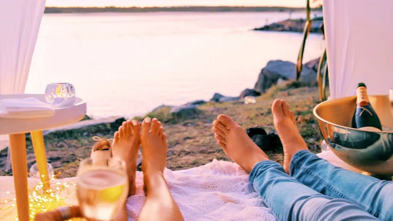 A Getaway Pantry tee pee by the Noosa River. Photo: Kirsty Kane