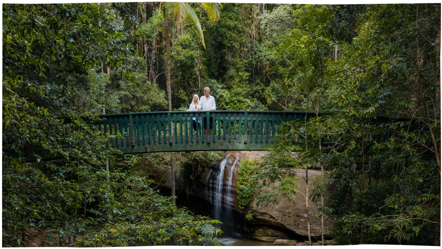 Couple above Serenity Falls