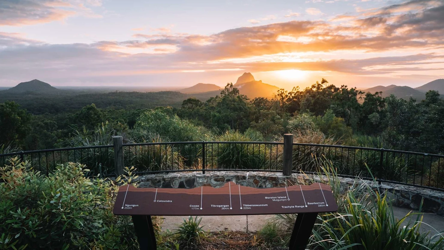 View from Glass House Mountains Lookout, Sunshine Coast Hinterland