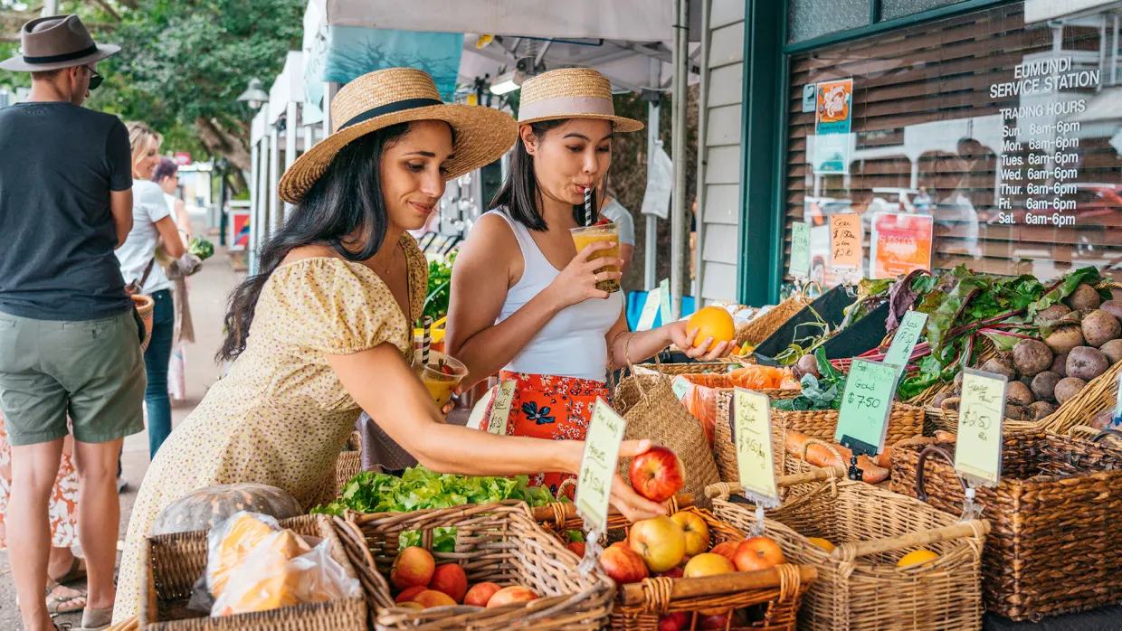 Shopping at Eumundi Markets