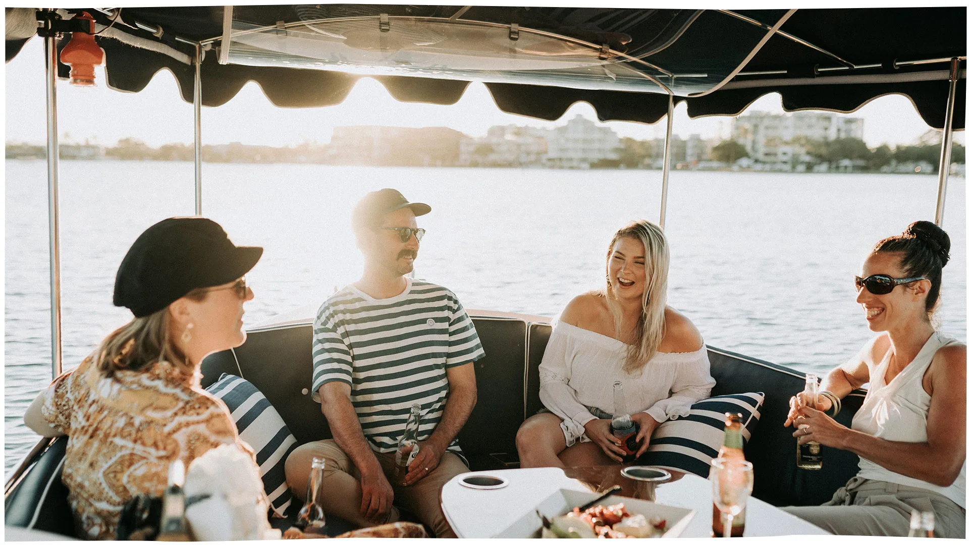 Sunset cruise in the Mooloolah River with Coastal Cruises Mooloolaba