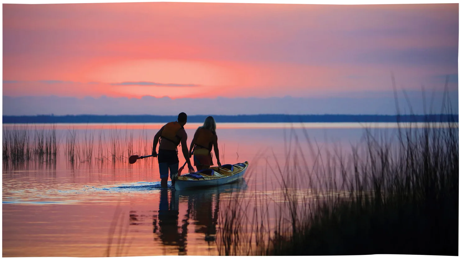 Paddling on Lake Cootharaba