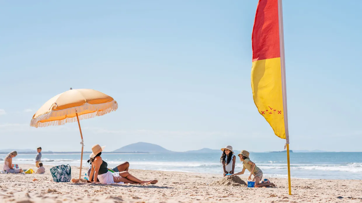 Family at Mooloolaba Beach