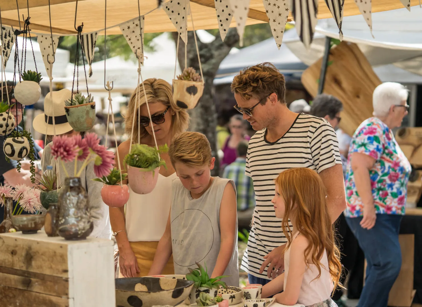 Family at Eumundi Markets