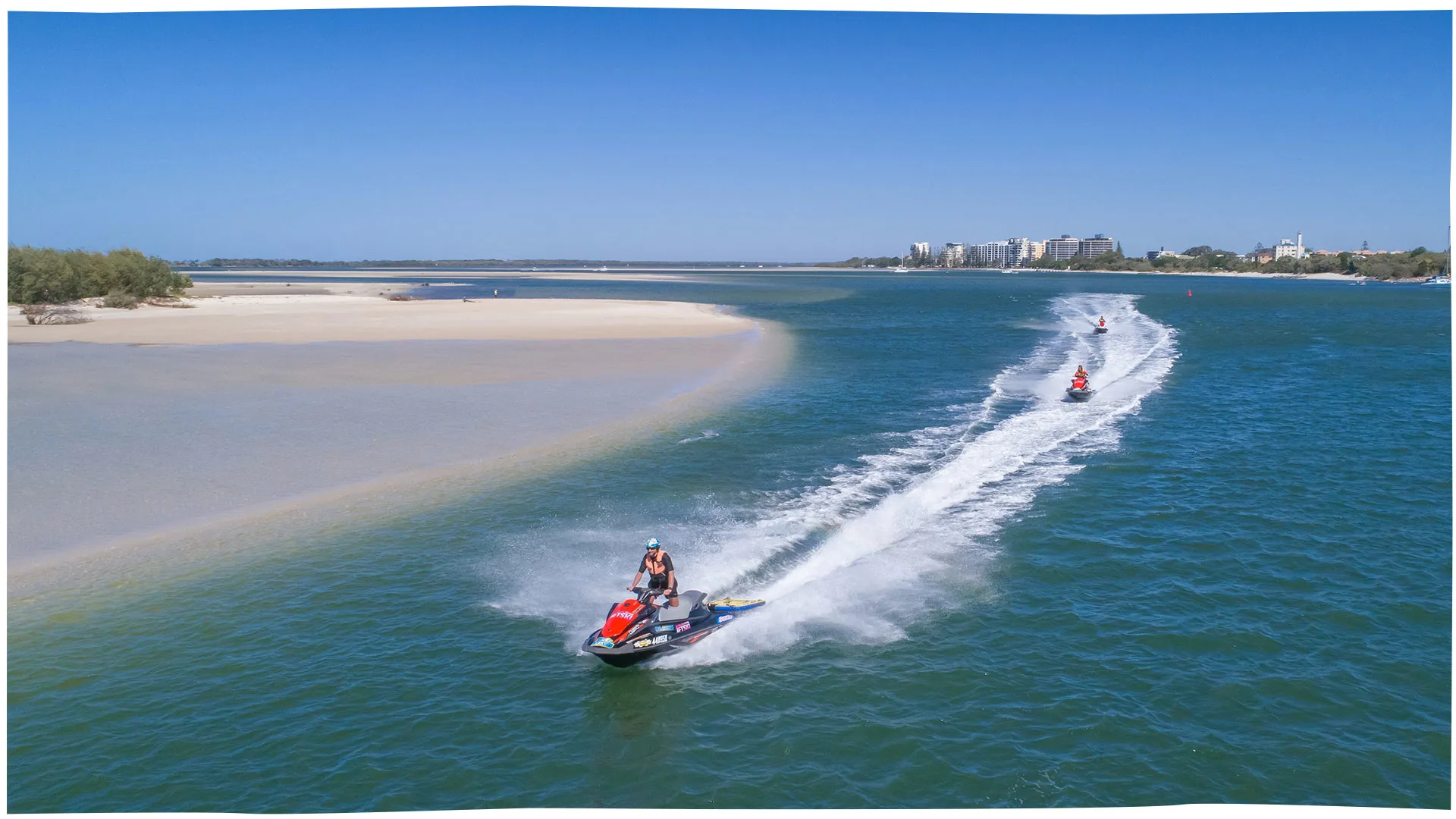 Jetskiing in the Pumicestone Passage