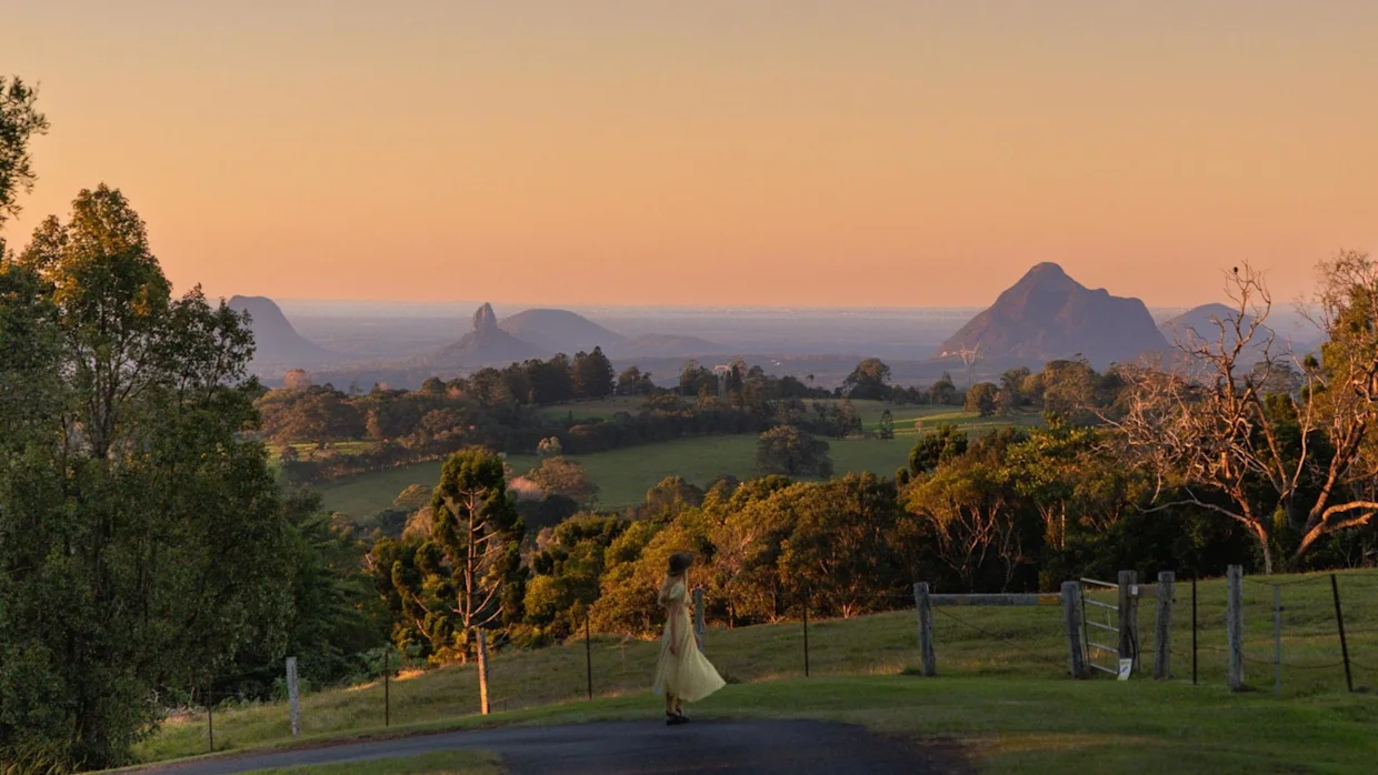 Glass House Mountains, Howell's Knob Lookout, Sunshine Coast Hinterland