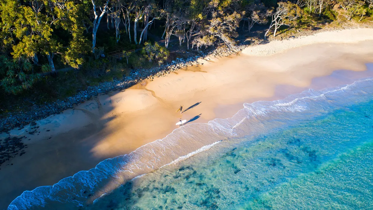 Surfers At Tea Tree Bay, Noosa National Park