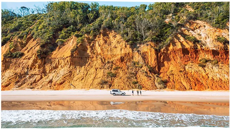 Coloured sands at Rainbow Beach