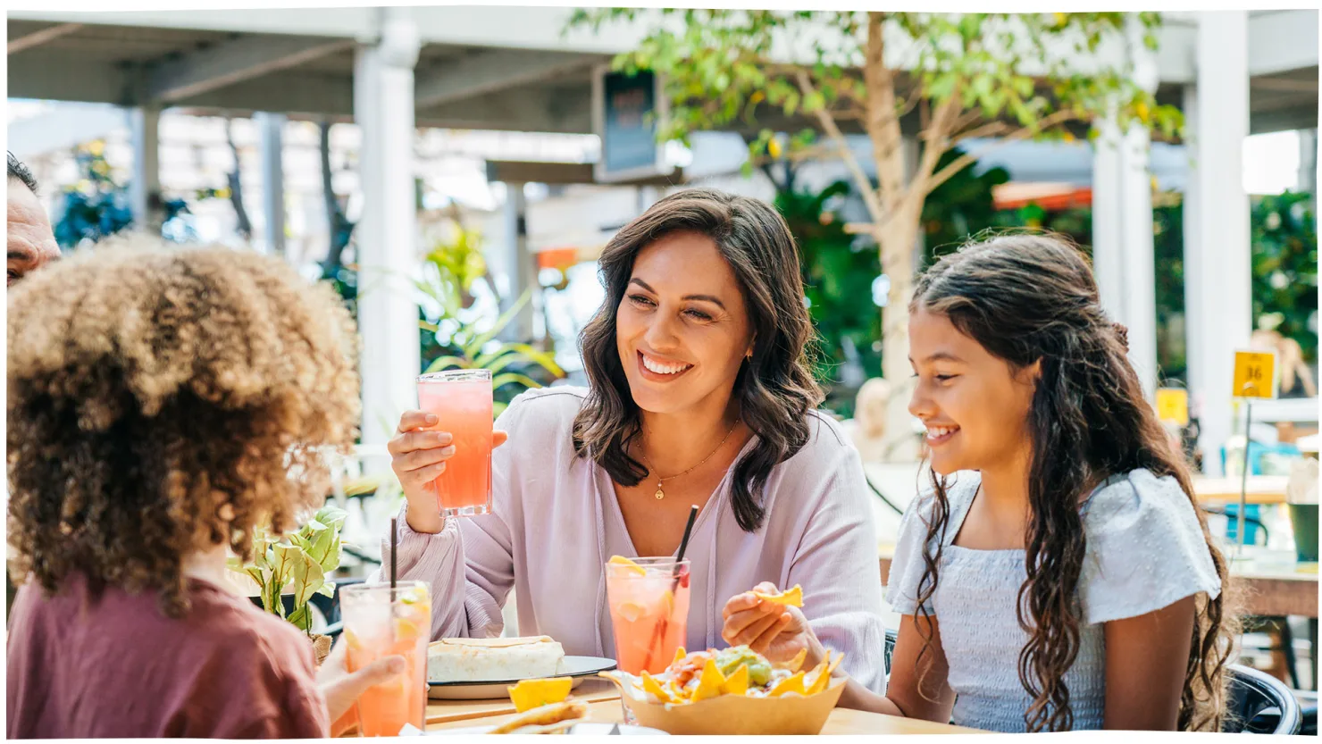 Family meal at The Dock, Mooloolaba