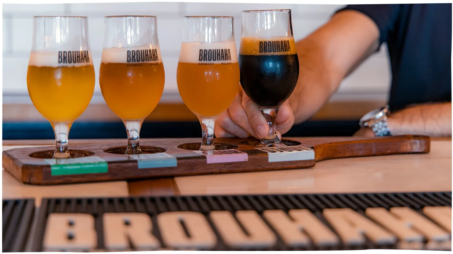 Brouhaha tasting paddle