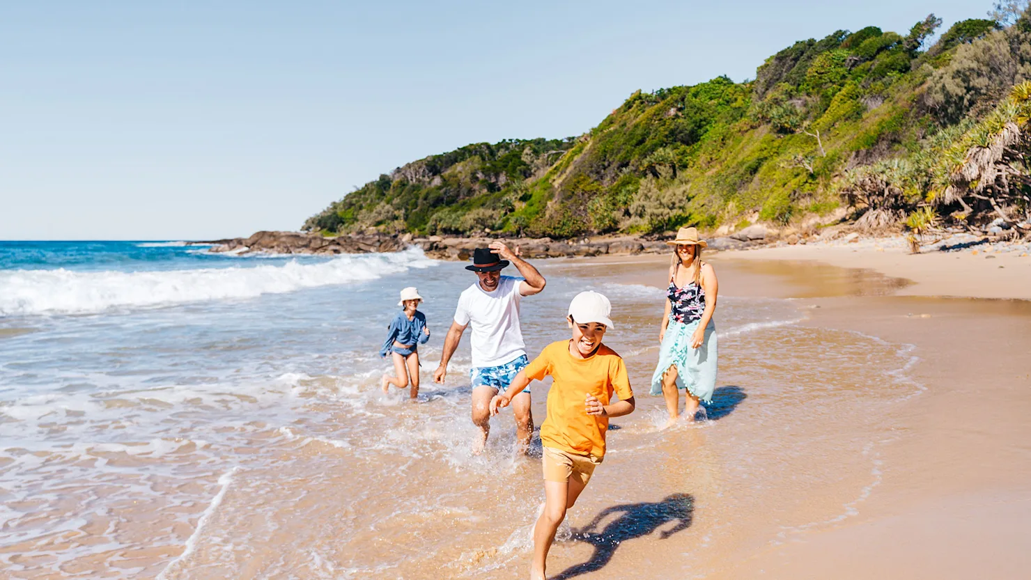 Family beach holiday