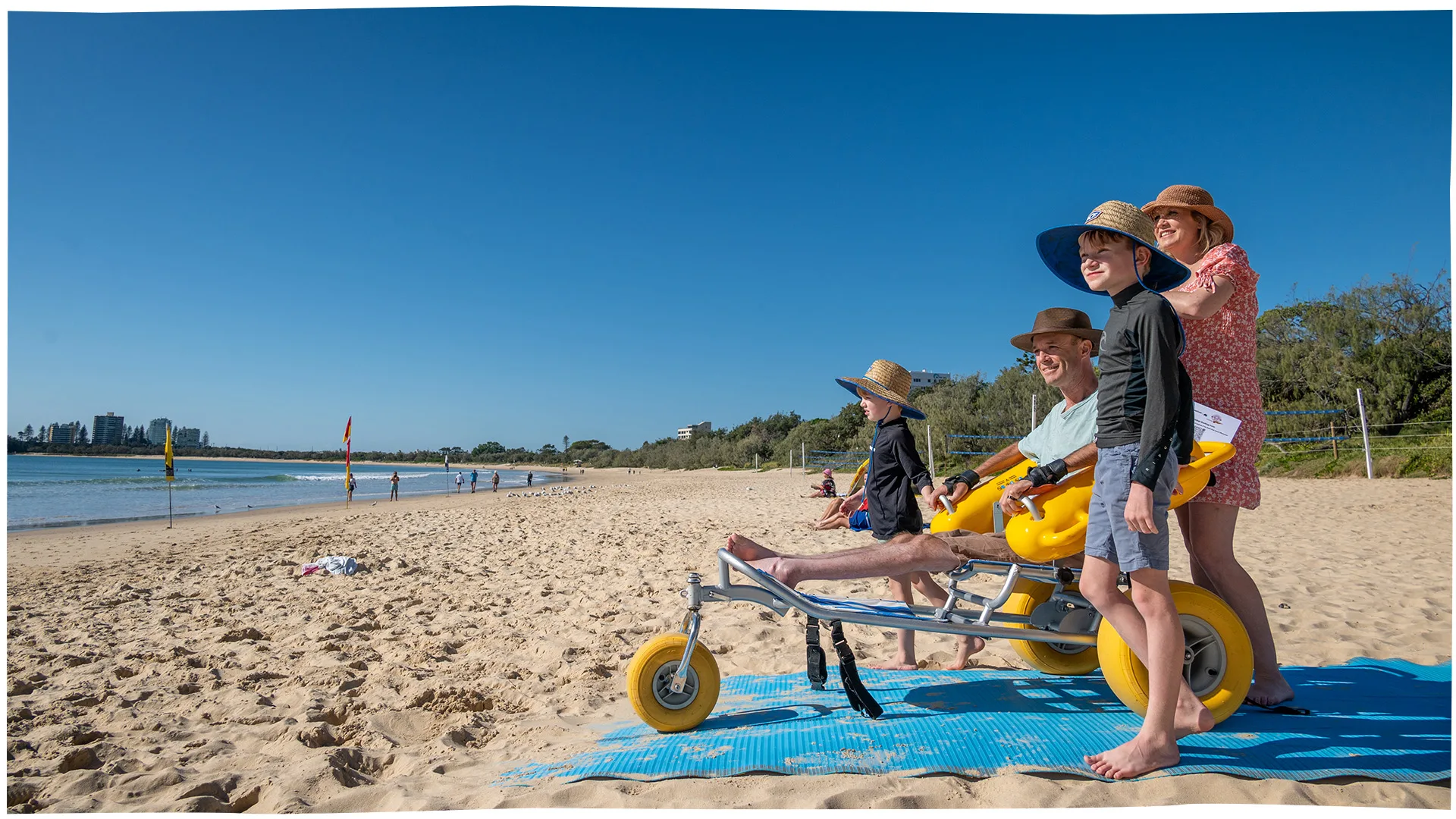 Family on Mooloolaba Beach