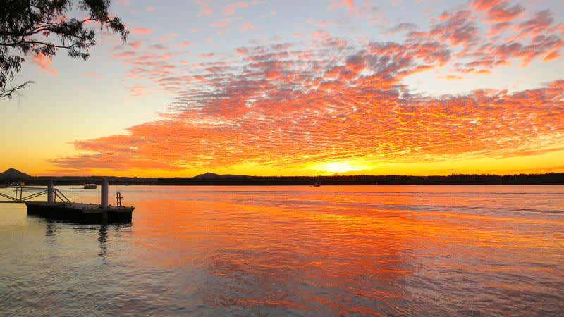 Watch the sun go down over the Noosa River from the river bank or book a table at the Noosa Boathouse.