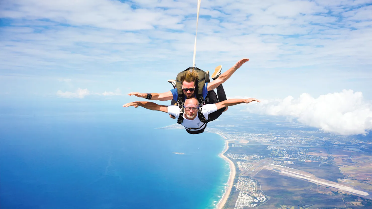 Skydiving over Noosa