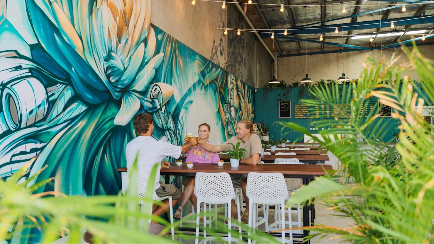 Drinks at Young Giants Brewing, Marcoola, Sunshine Coast