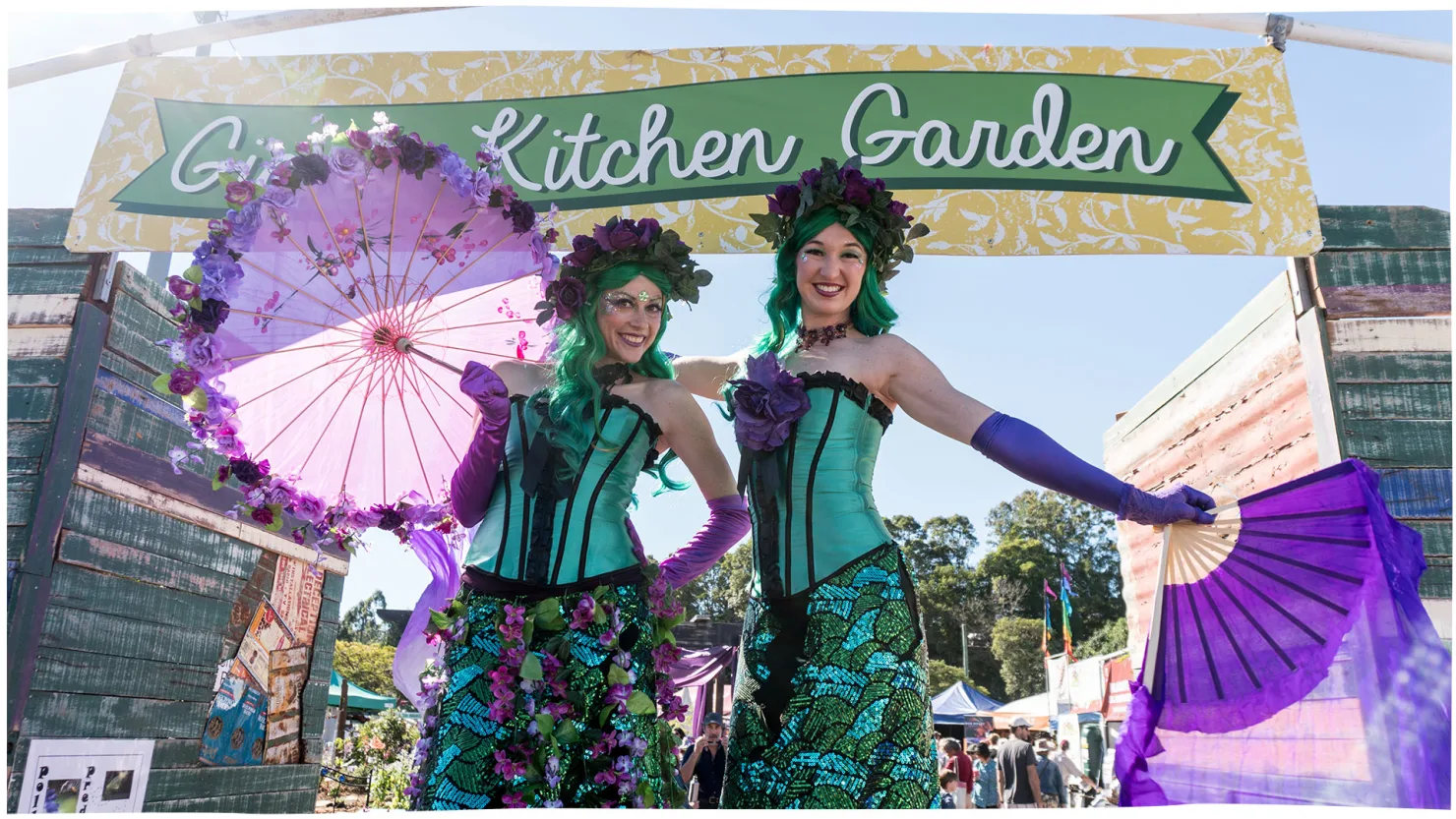 Stilt walkers at the Queensland Garden Expo, Nambour