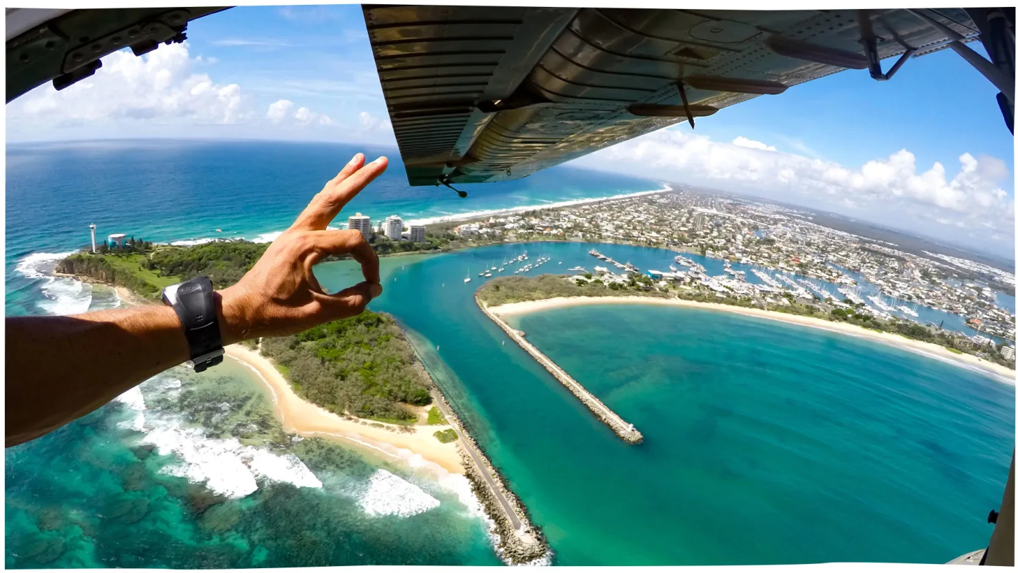 Mooloolaba Beach from Paradise Seaplanes