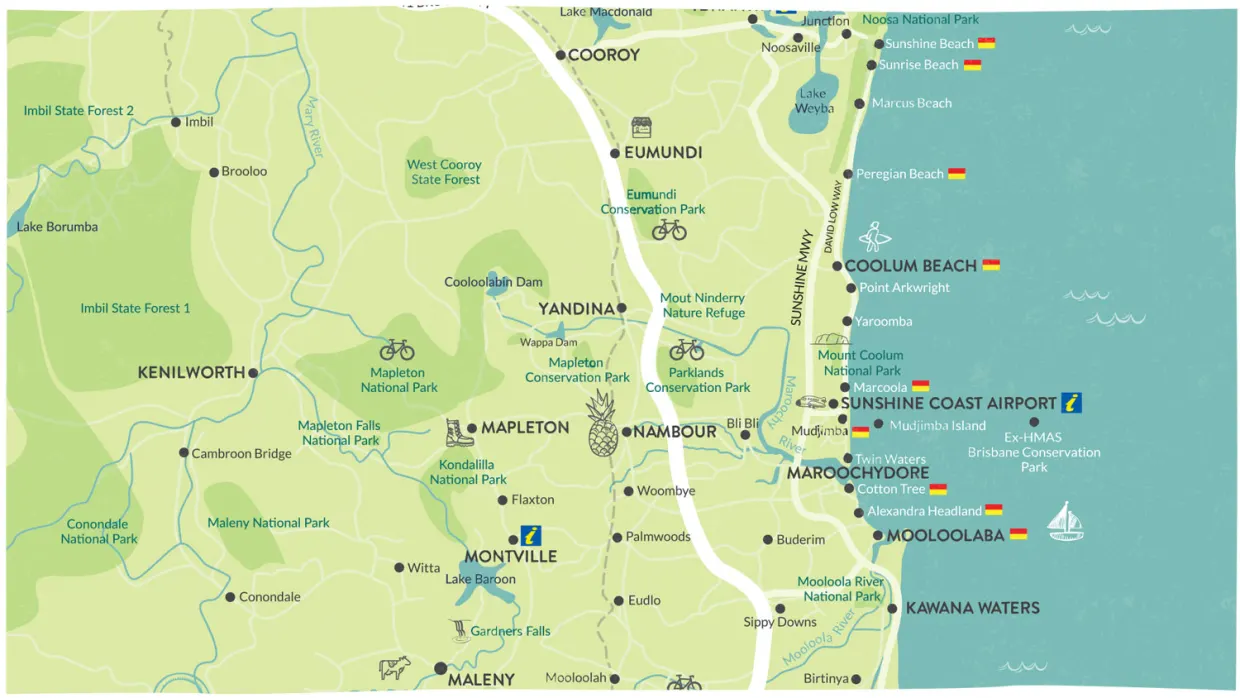 Sunshine Coast Map