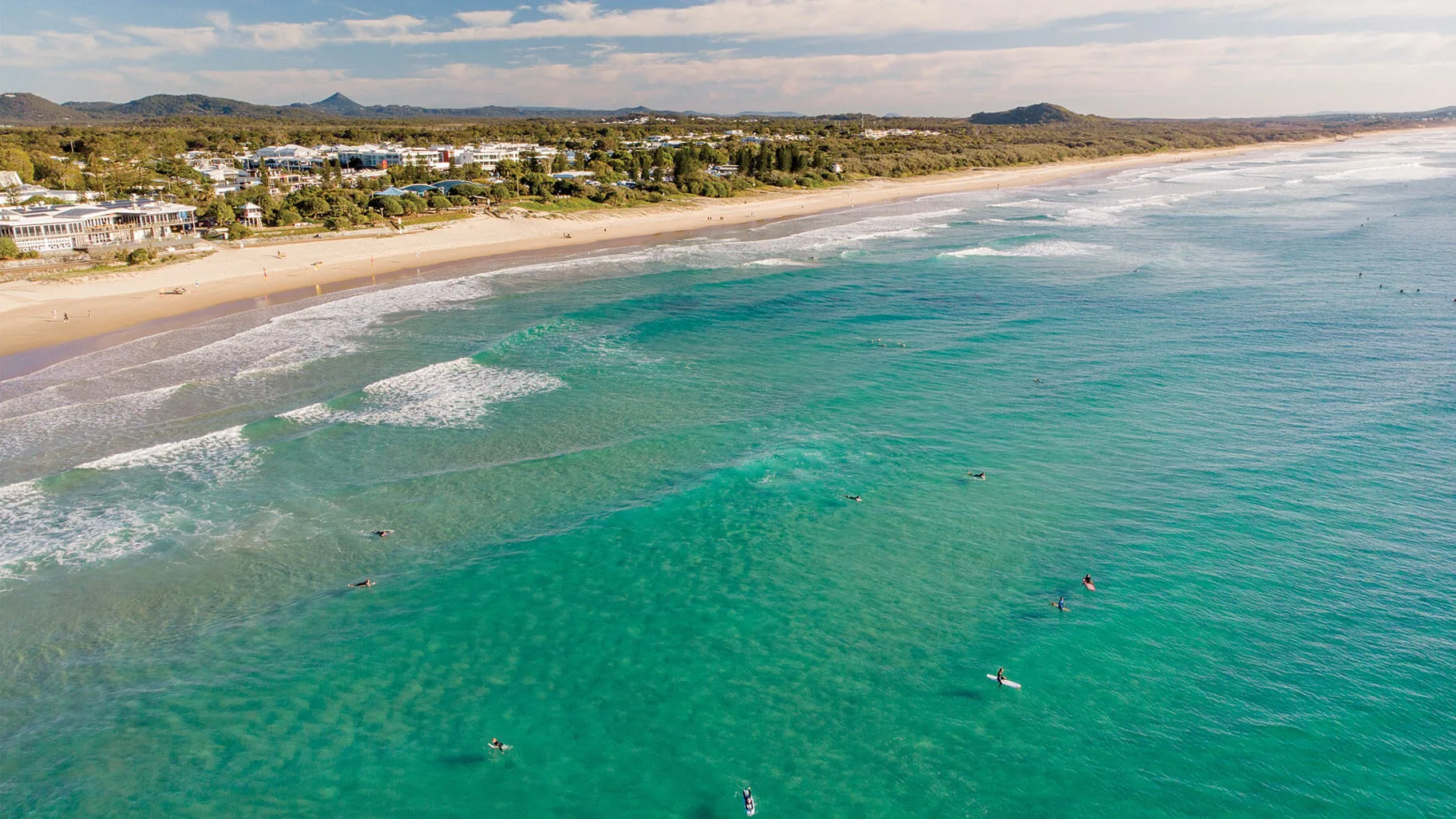 Surfing at Coolum