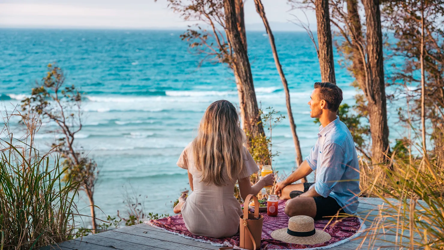 Sunset picnic at Little Cove, Noosa Heads