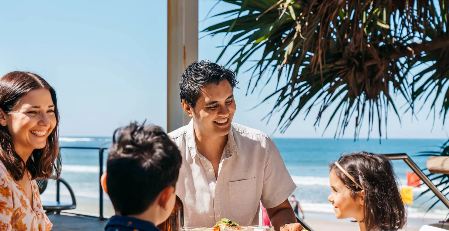 Family breakfast in Caloundra