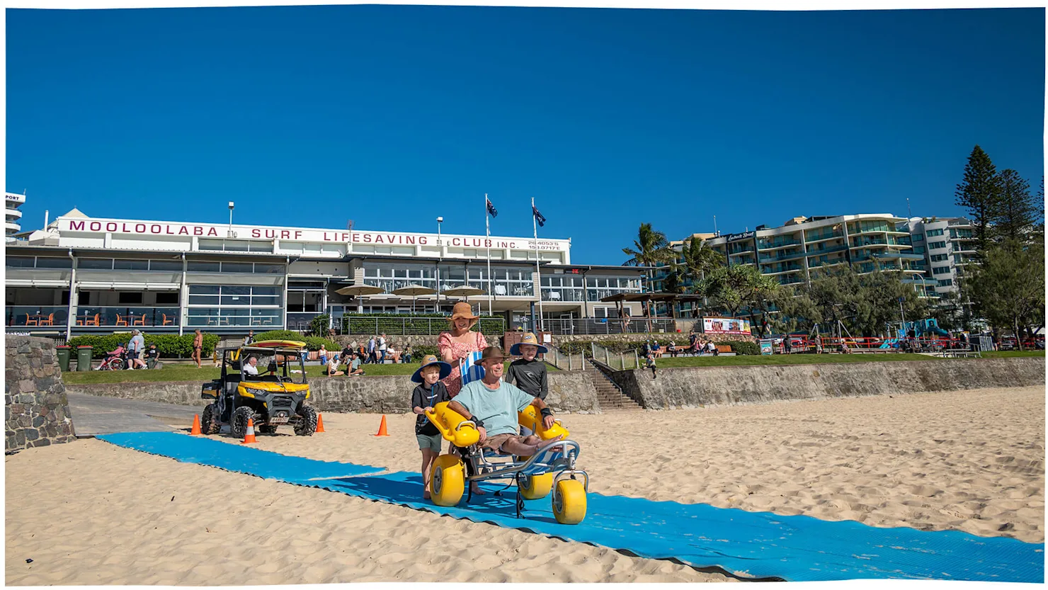 Accessible beach matting, Mooloolaba Beach