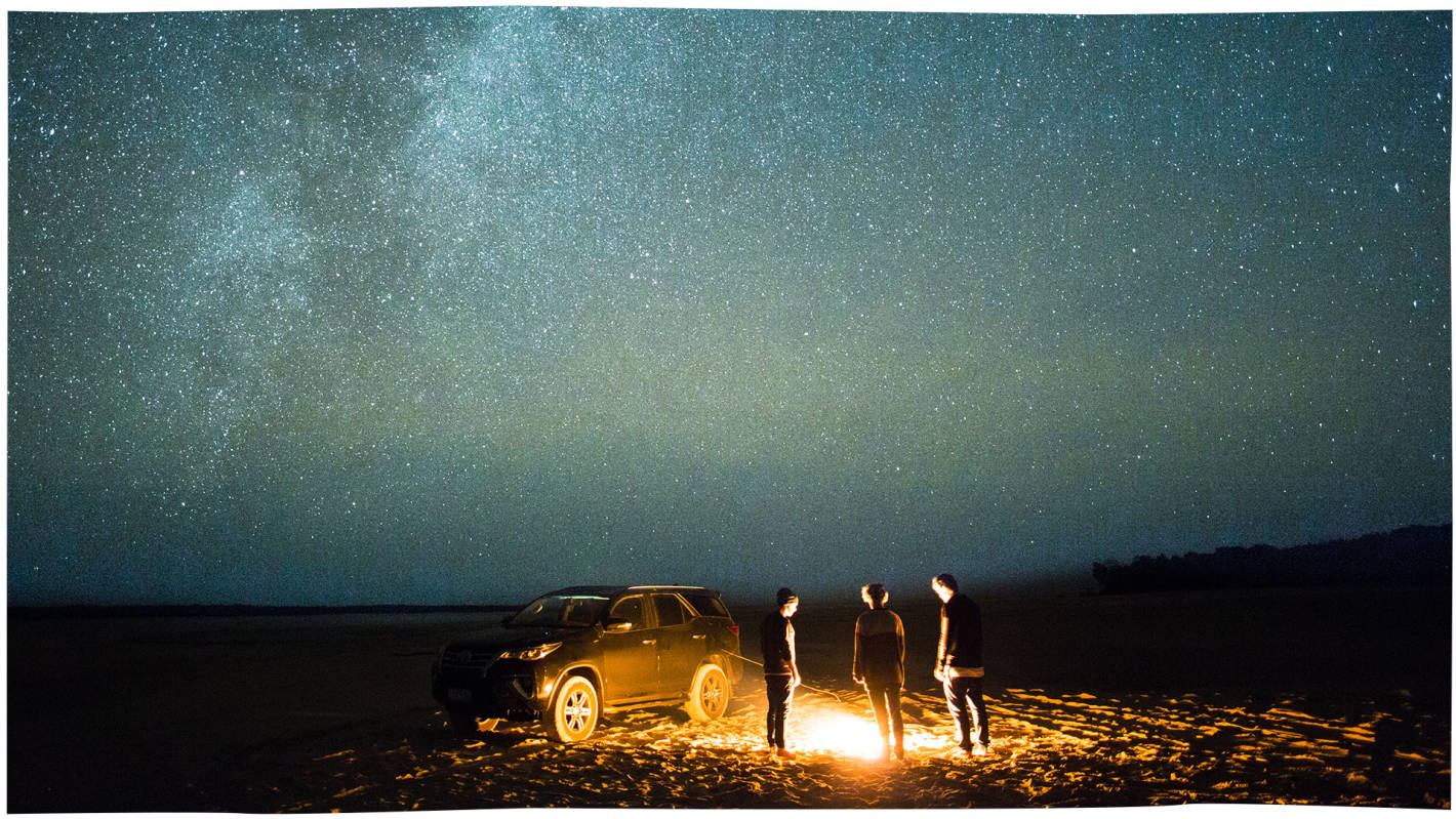 Camping Under The Stars On Teerwah Beach, Great Sandy National Park