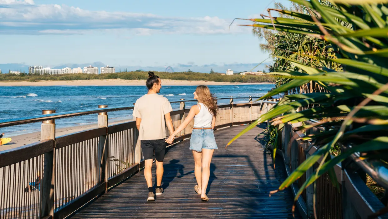 Cruise along crystal clear water on Caloundra's bike tracks