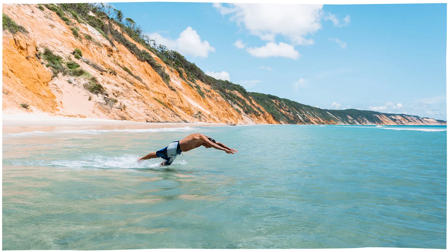 Coloured sands at Rainbow Beach