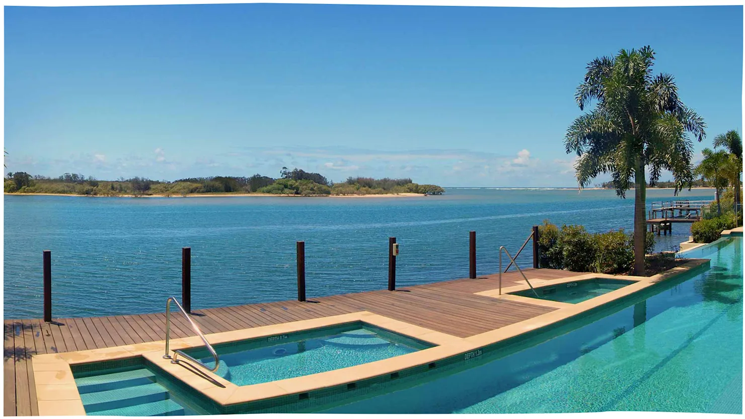 Pool with Maroochy River views