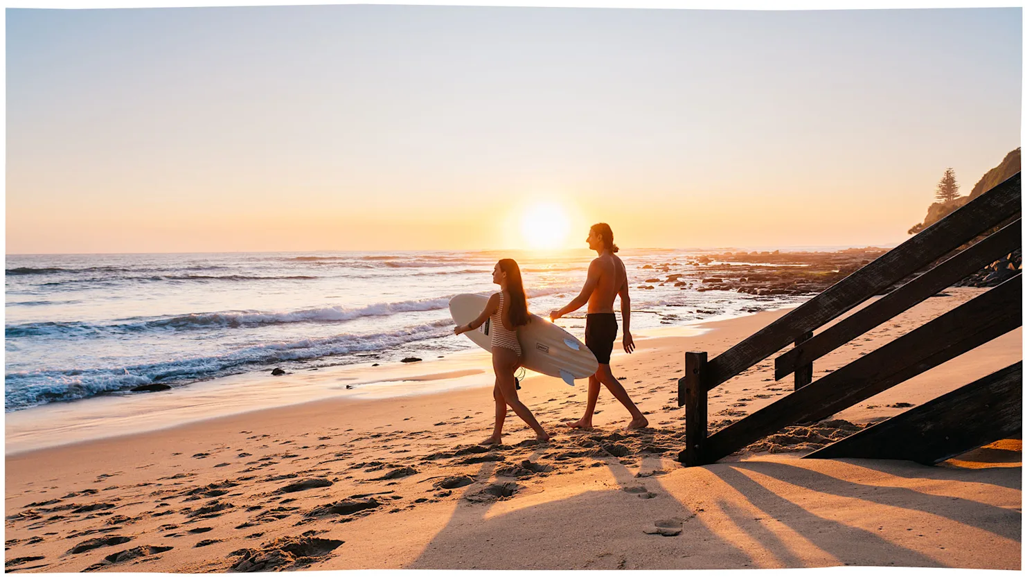 Moffat Beach at sunrise