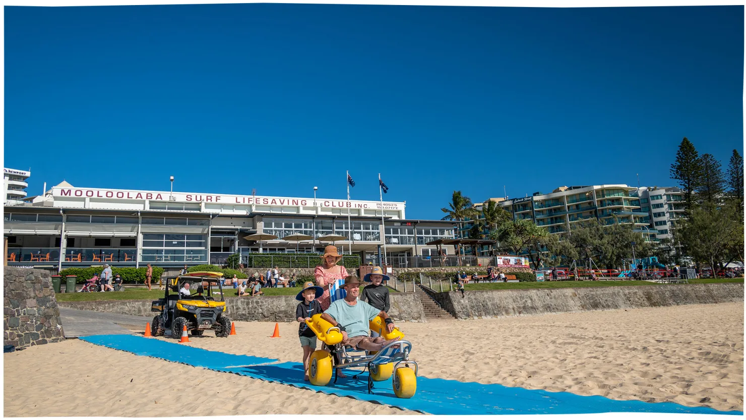 Accessible matting on Mooloolaba Beach