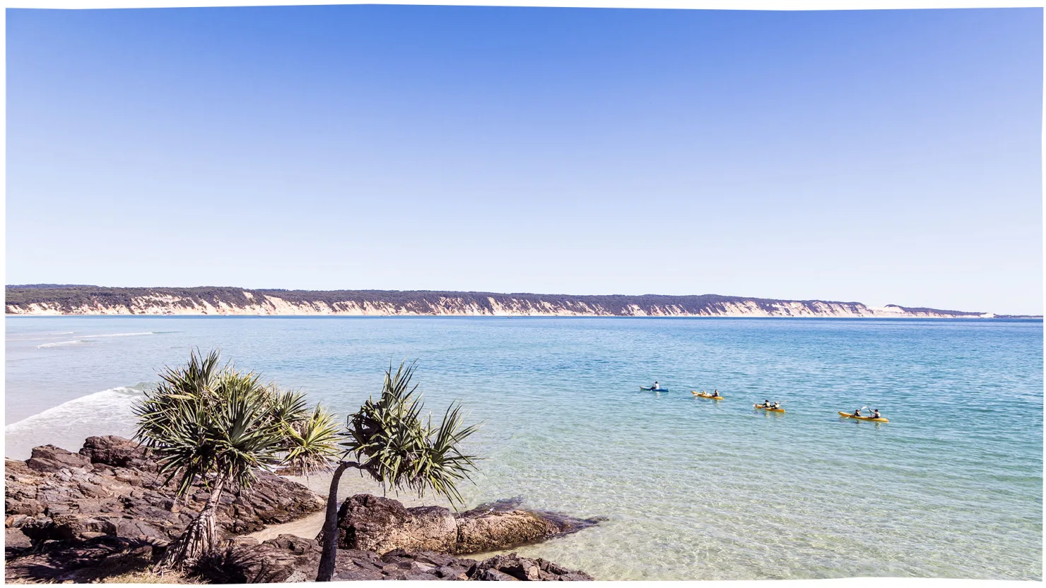 Dolphin viewing kayak tours with Epic Ocean Adventures, Rainbow Beach 